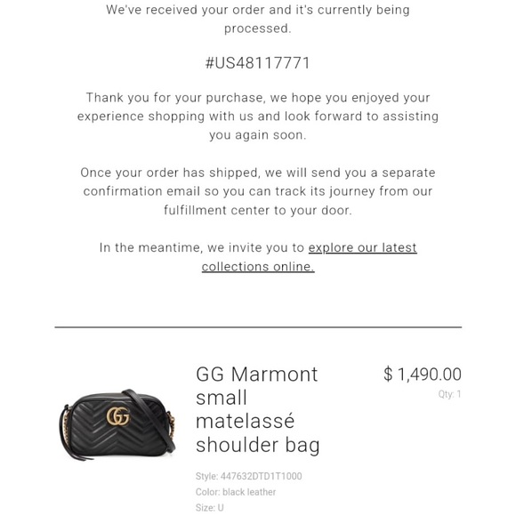 Gucci Marmont Small Matelasse Shoulder Bag - Picture 5 of 5